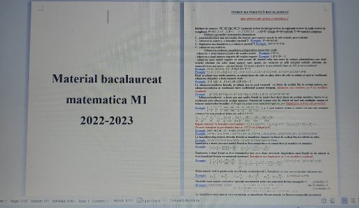 Materie bacalaureat 2022-2023