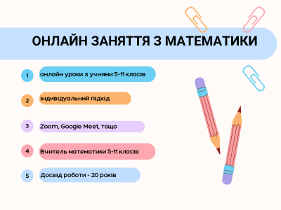 Онлайн уроки з математики