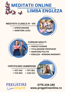 Cursuri online de limba engleza si cursuri pentru Certificare Cambridge