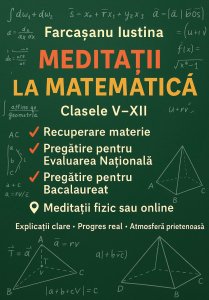 Meditații la Matematică – Clasele V–XII | Recuperarea materiei, EN , Bacalaureat